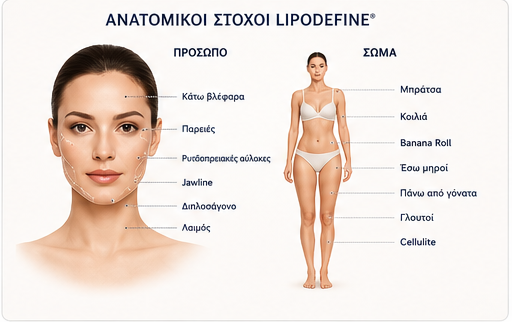 Lipodefine Laser Λιπογλυπτική & Σύσφιξη