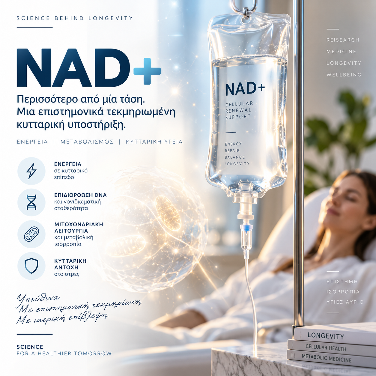 NAD+: Μια ιατρικά θεμελιωμένη παρέμβαση κυτταρικής υποστήριξης